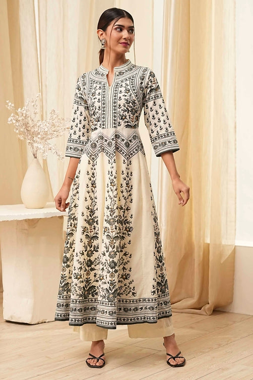 Biba Kurta With Palazzo Suit - Roop Darshan