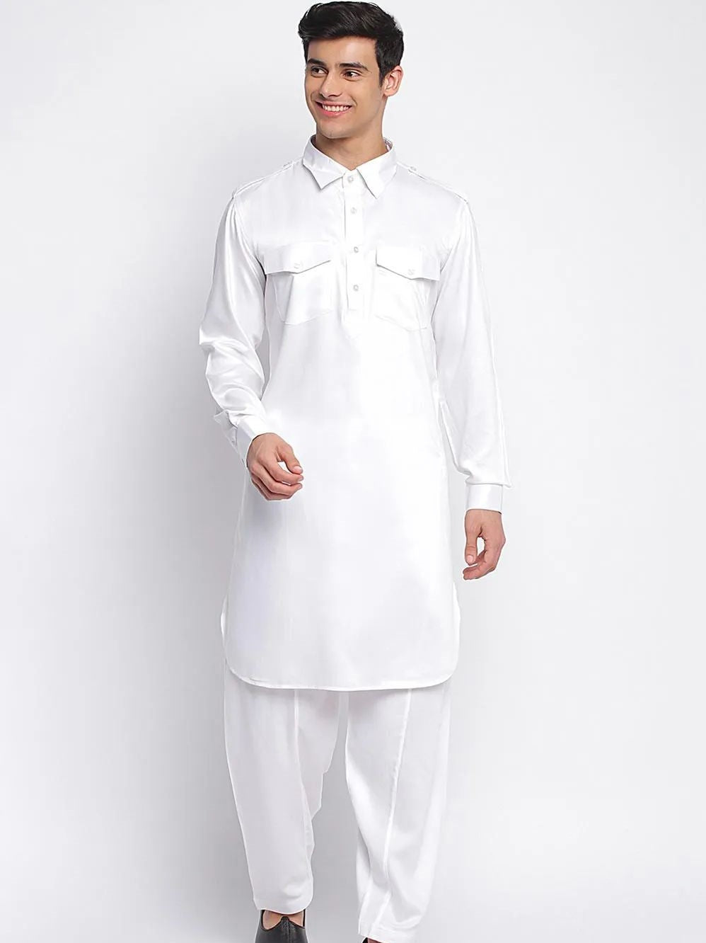 Mens White Pathani Suit