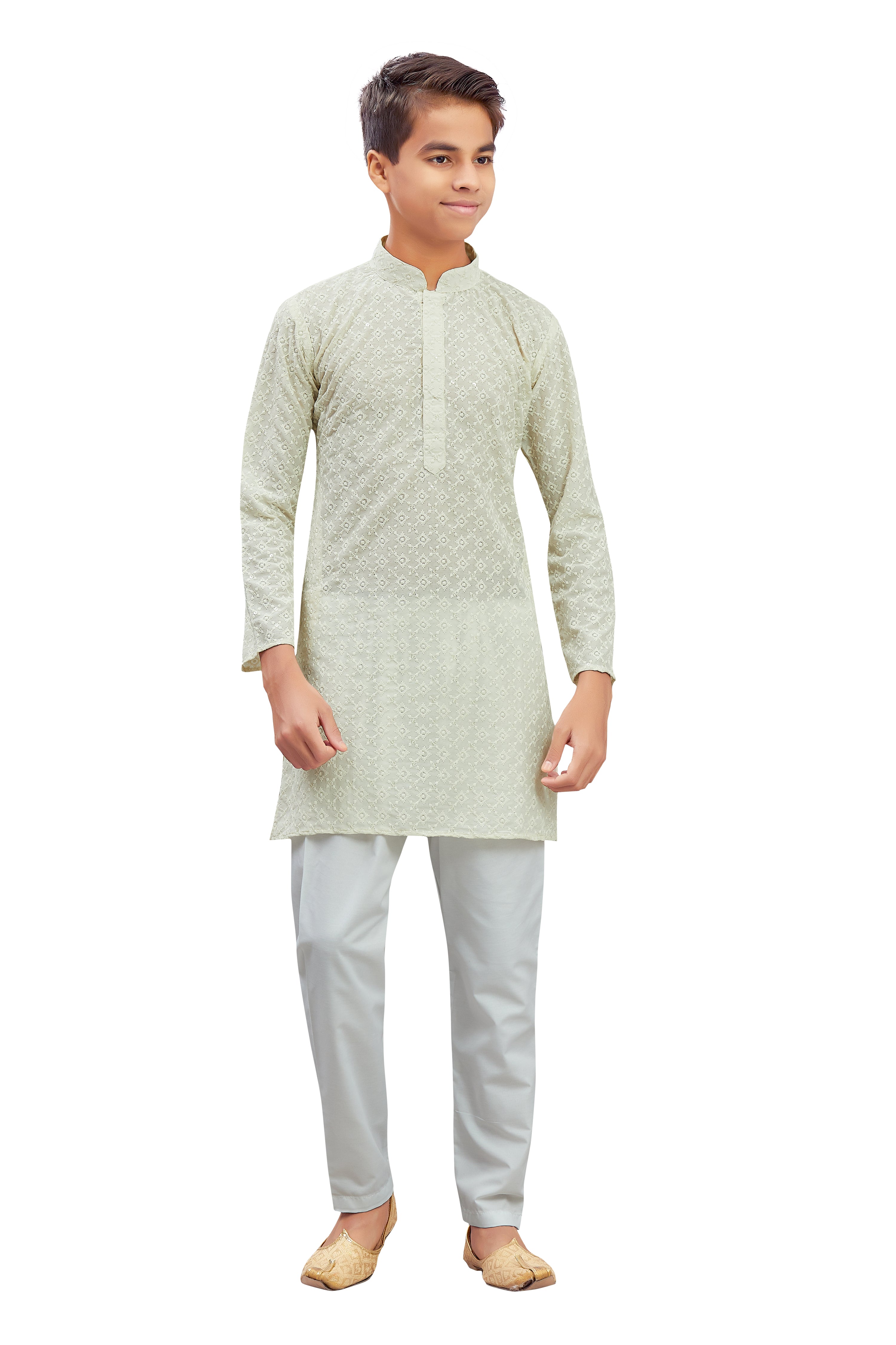 Boys Embroidered Kurta Set - Roop Darshan