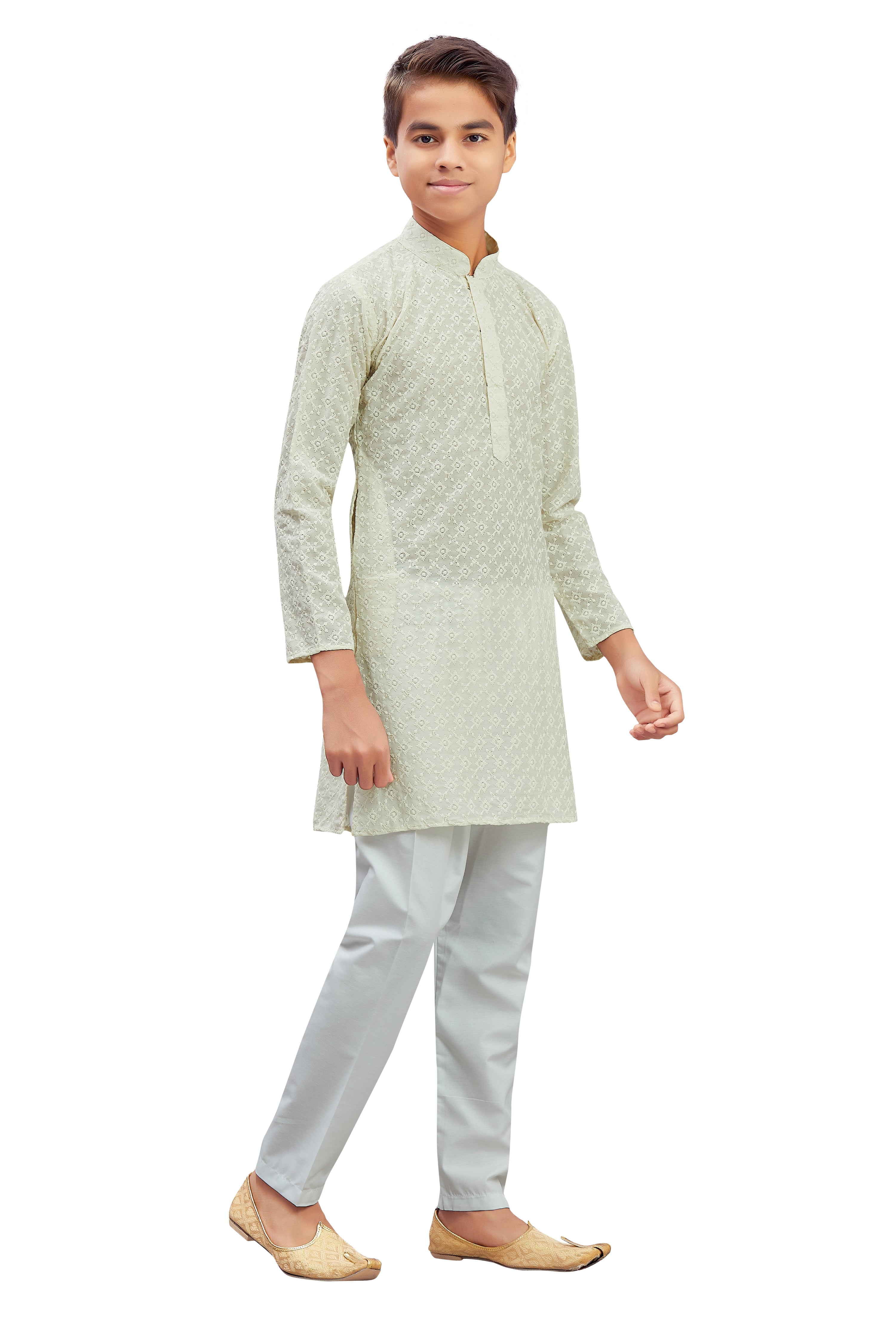 Boys Embroidered Kurta Set - Roop Darshan