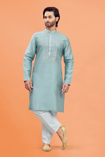 Mens Silk Kurta Set - Roop Darshan