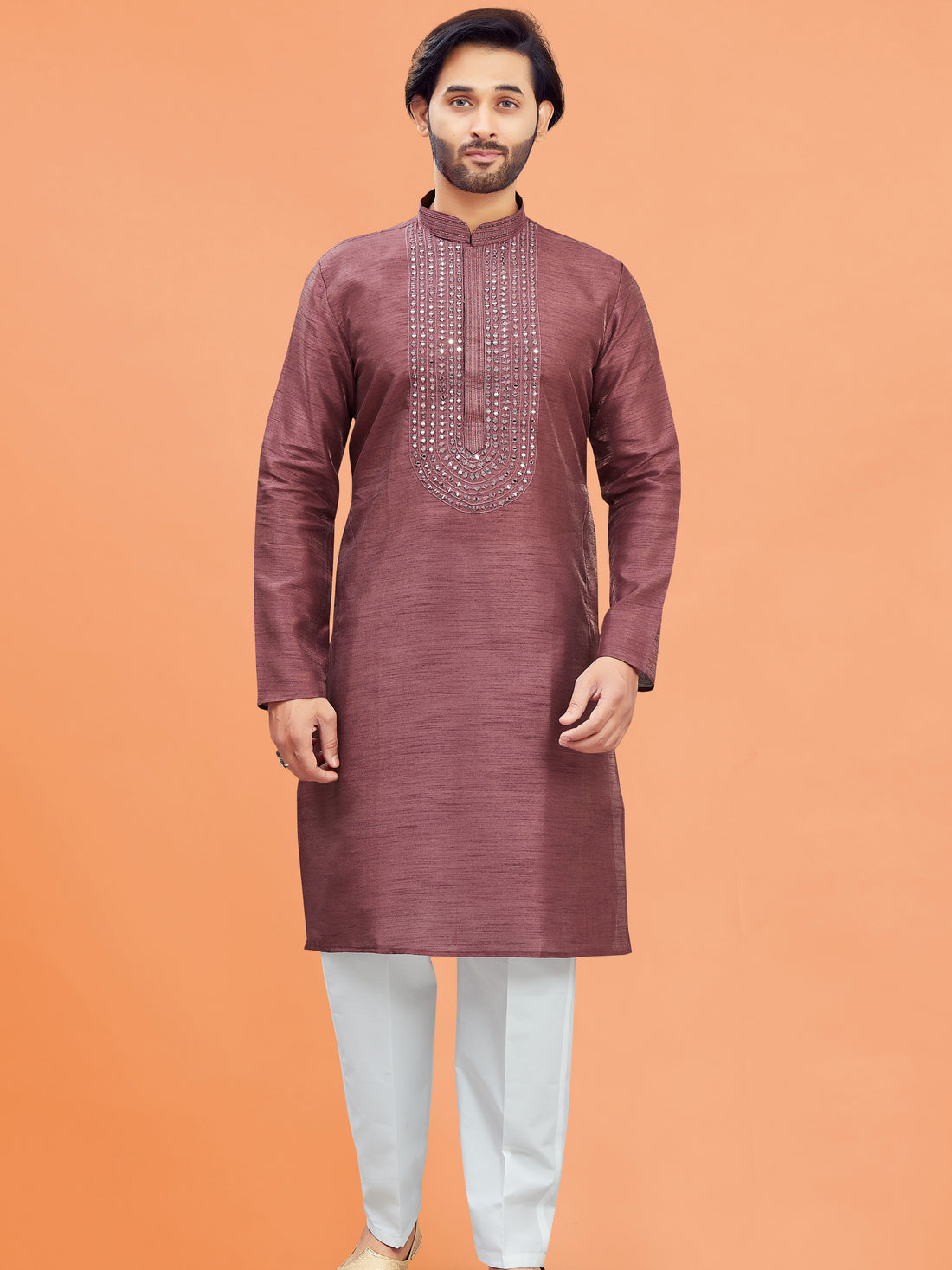Mens Silk Kurta Set - Roop Darshan