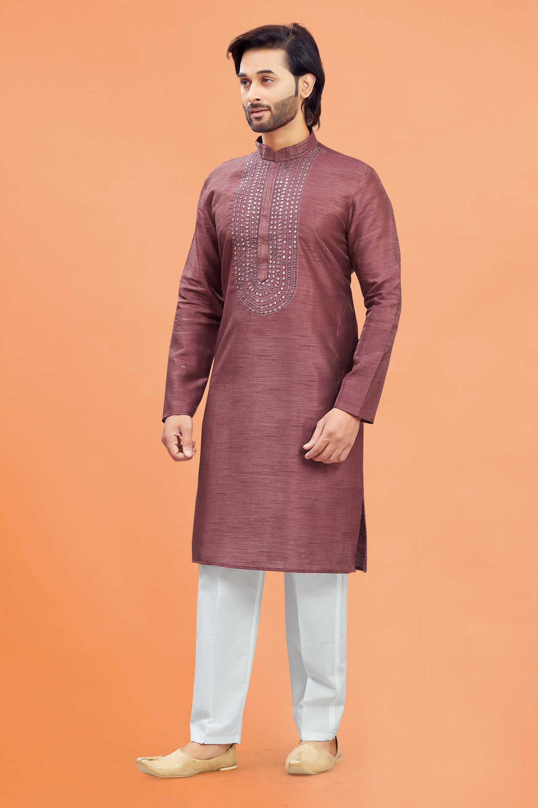 Mens Silk Kurta Set - Roop Darshan