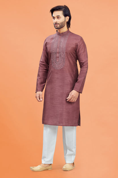 Mens Silk Kurta Set - Roop Darshan
