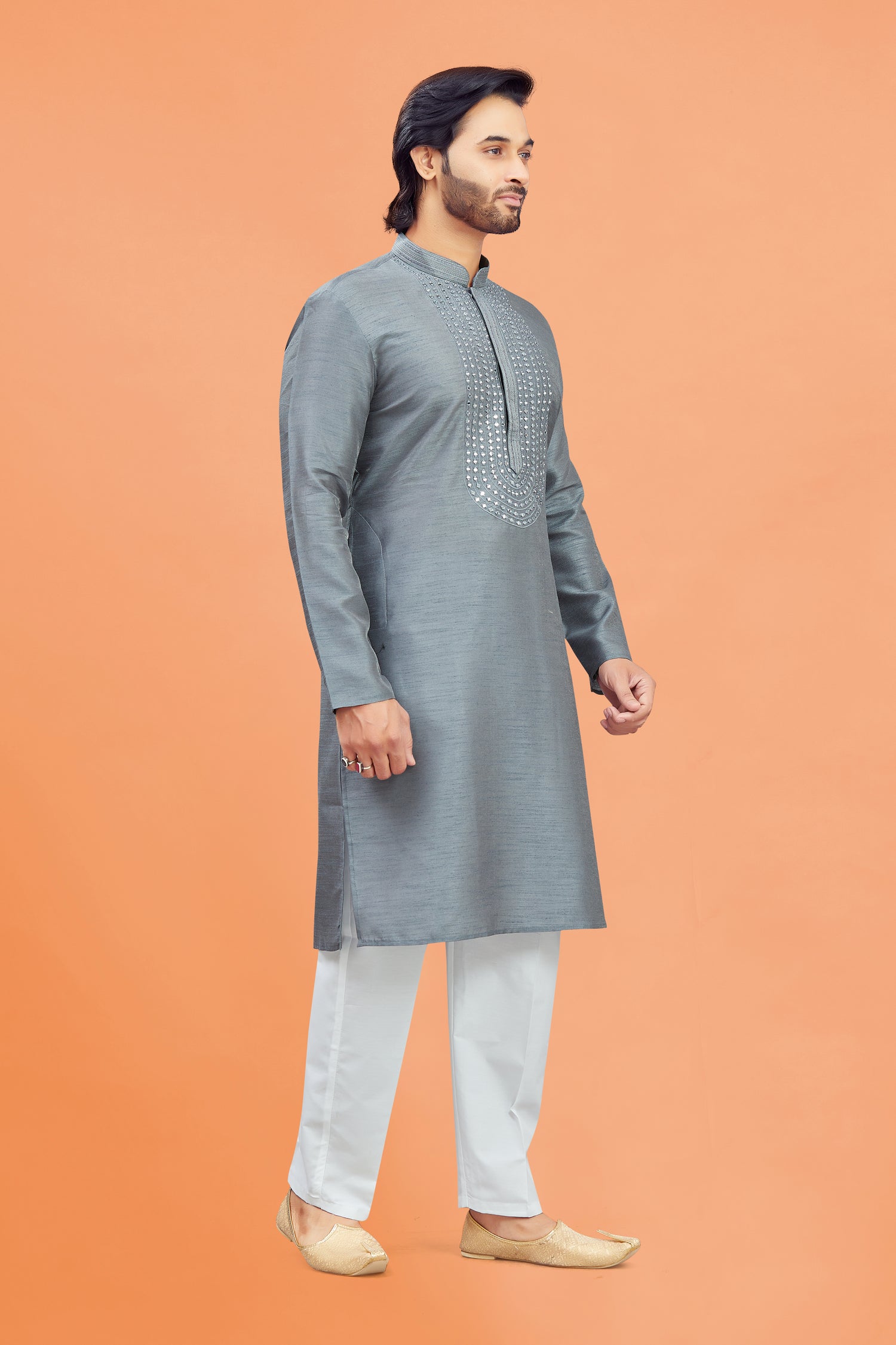Mens Silk Kurta Set - Roop Darshan
