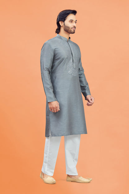 Mens Silk Kurta Set - Roop Darshan
