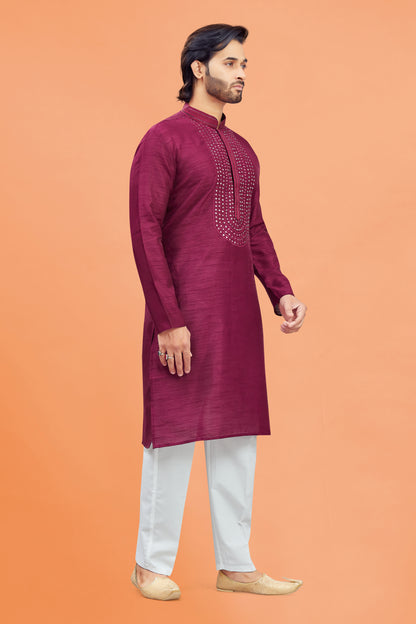 Mens Silk Kurta Set - Roop Darshan