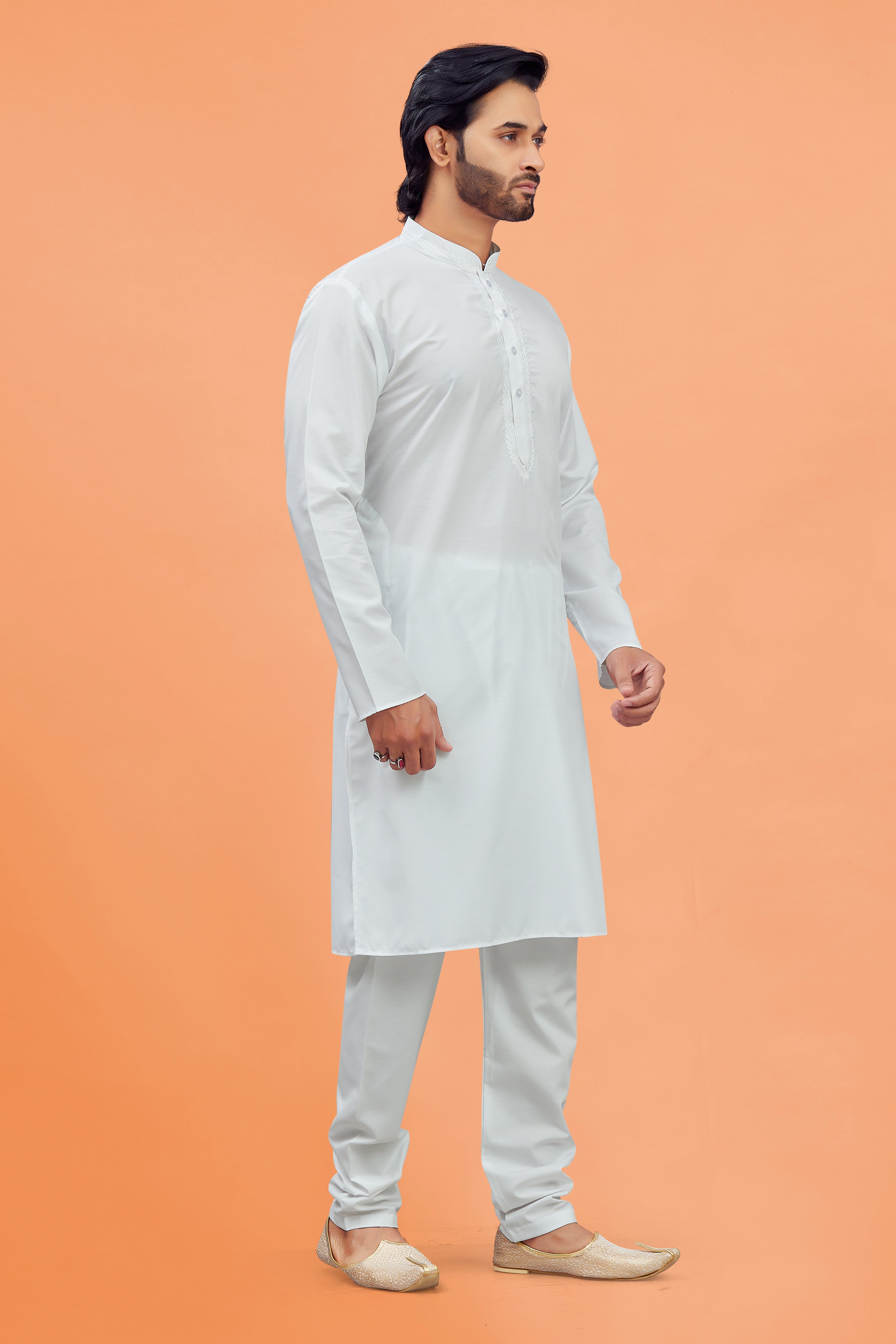 Mens Plain Kurta Set - Roop Darshan