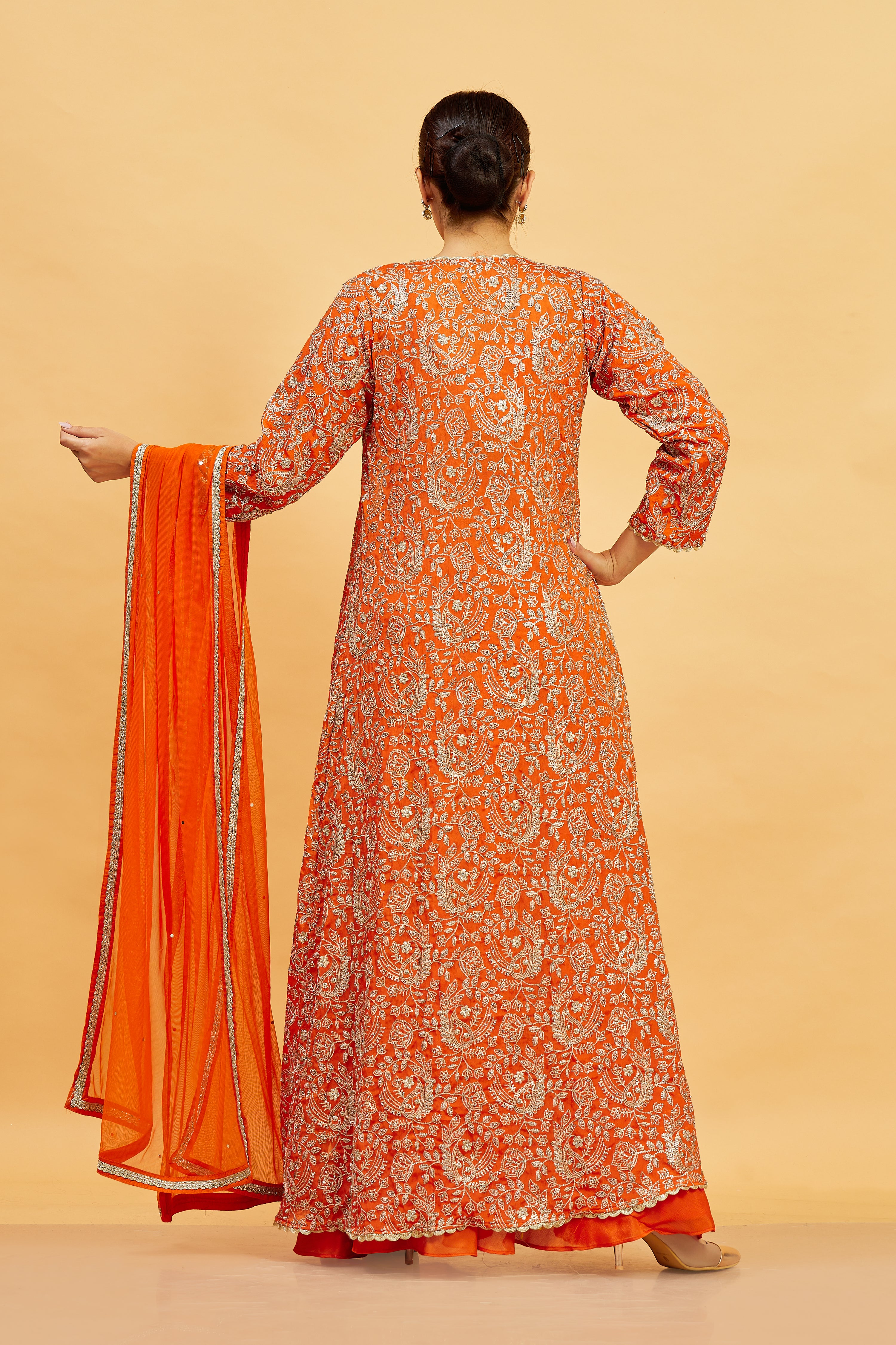 Kashvi Crop Top Palazzo Suit With Jacket - Roop Darshan