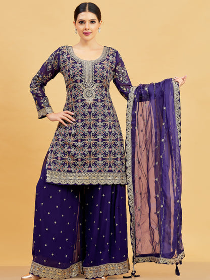 Karishma Palazzo Suit - Roop Darshan