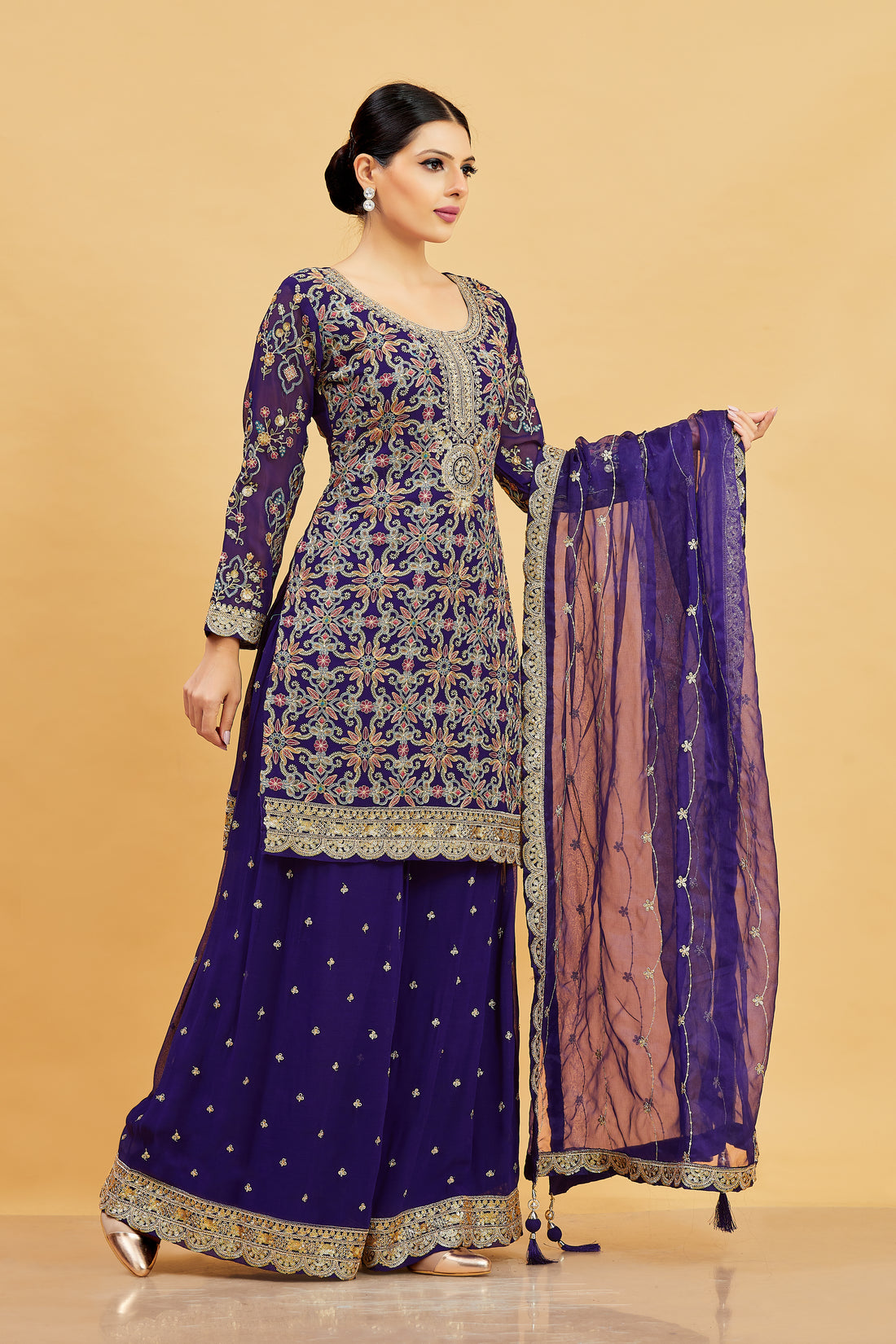 Karishma Palazzo Suit - Roop Darshan