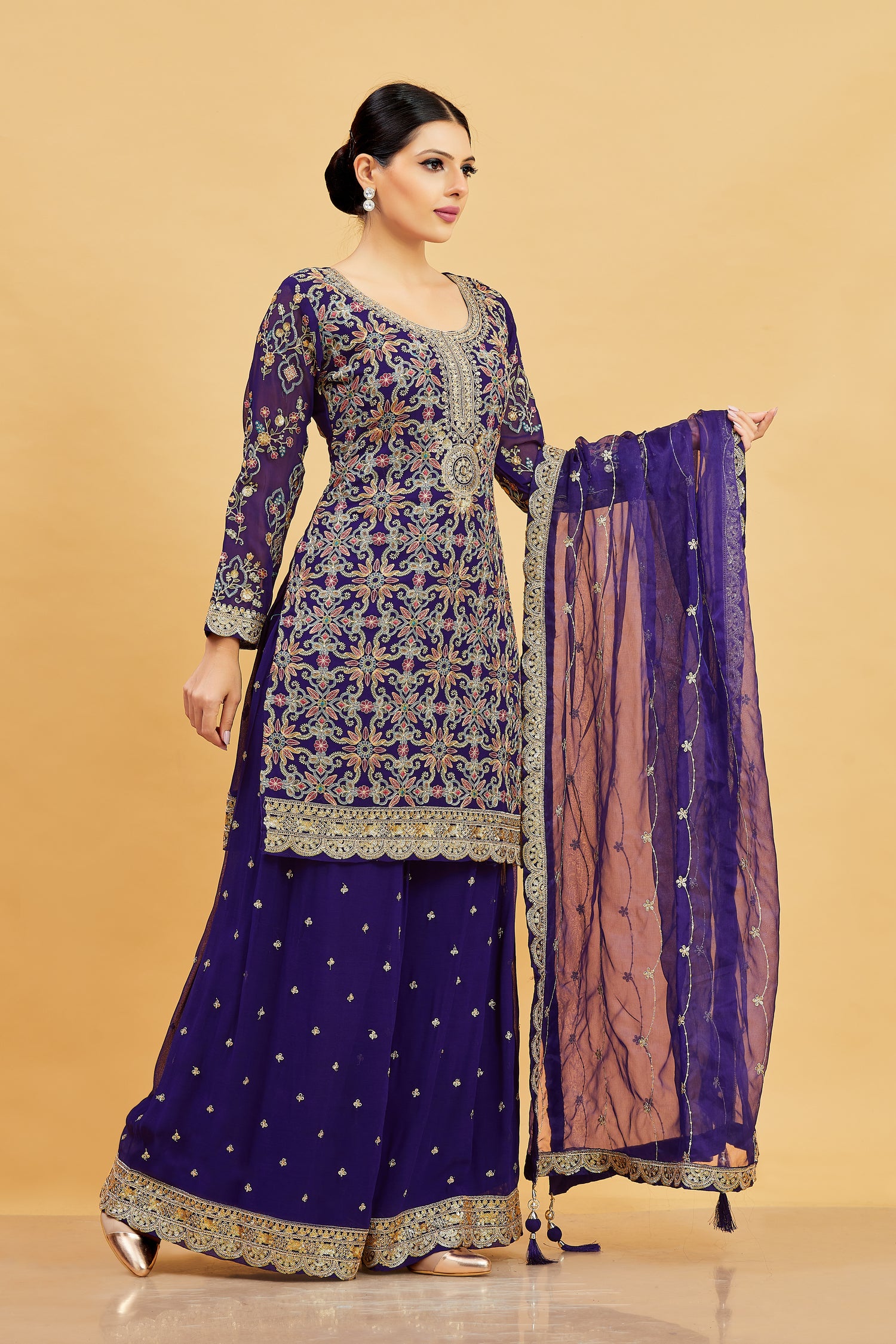 Karishma Palazzo Suit - Roop Darshan