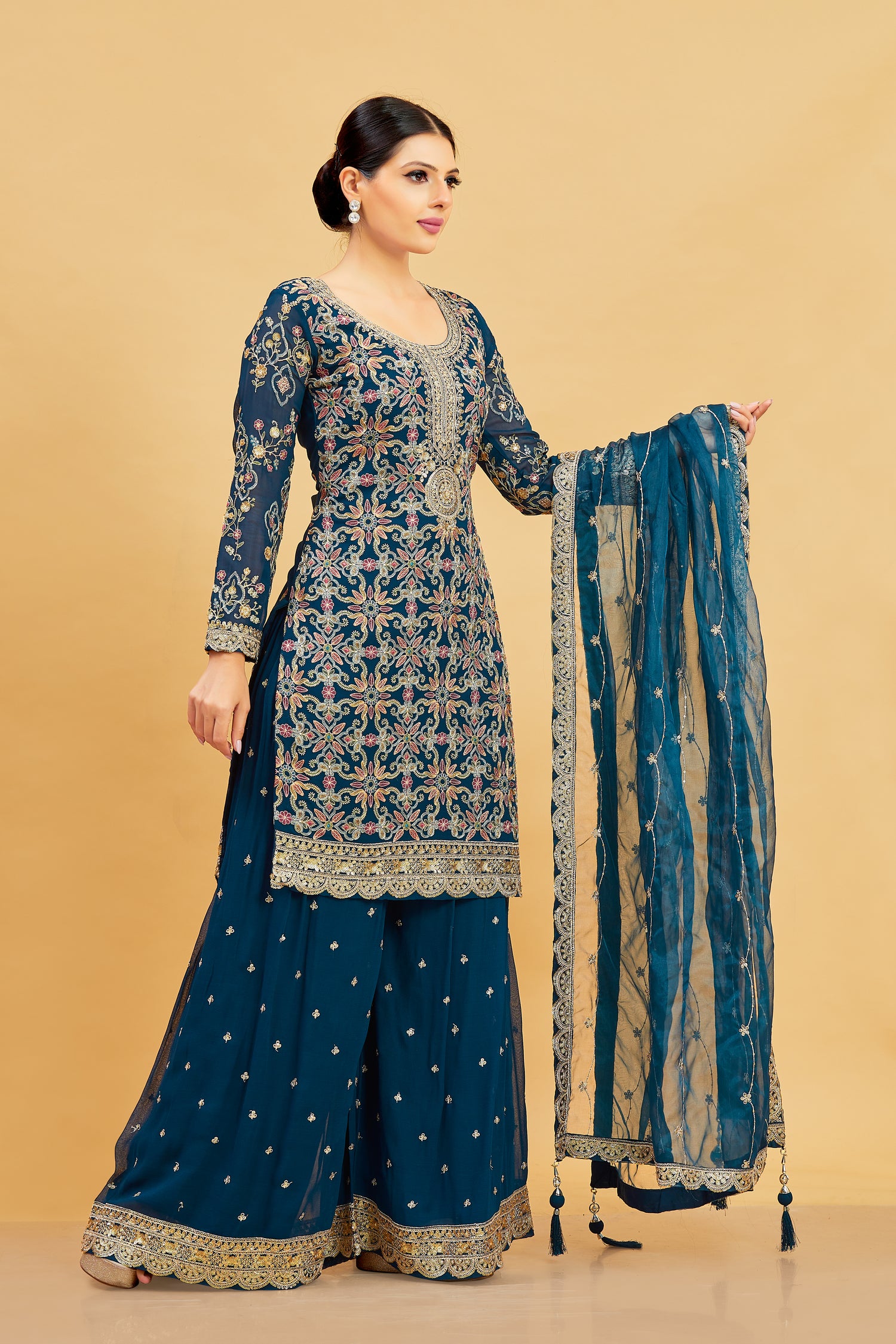 Karishma Palazzo Suit - Roop Darshan