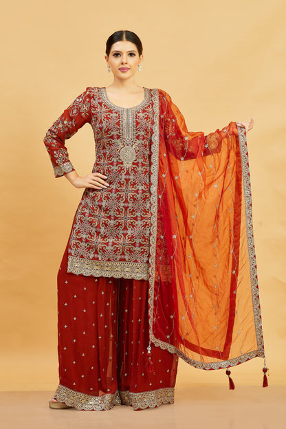 Karishma Palazzo Suit - Roop Darshan