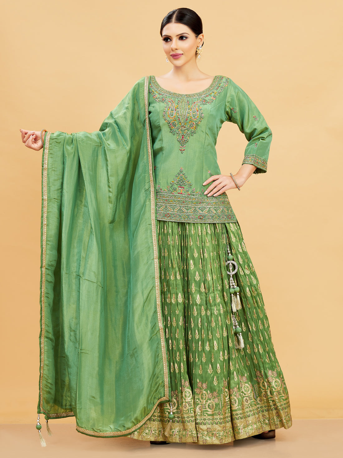 Emi Long Top Lehenga - Roop Darshan
