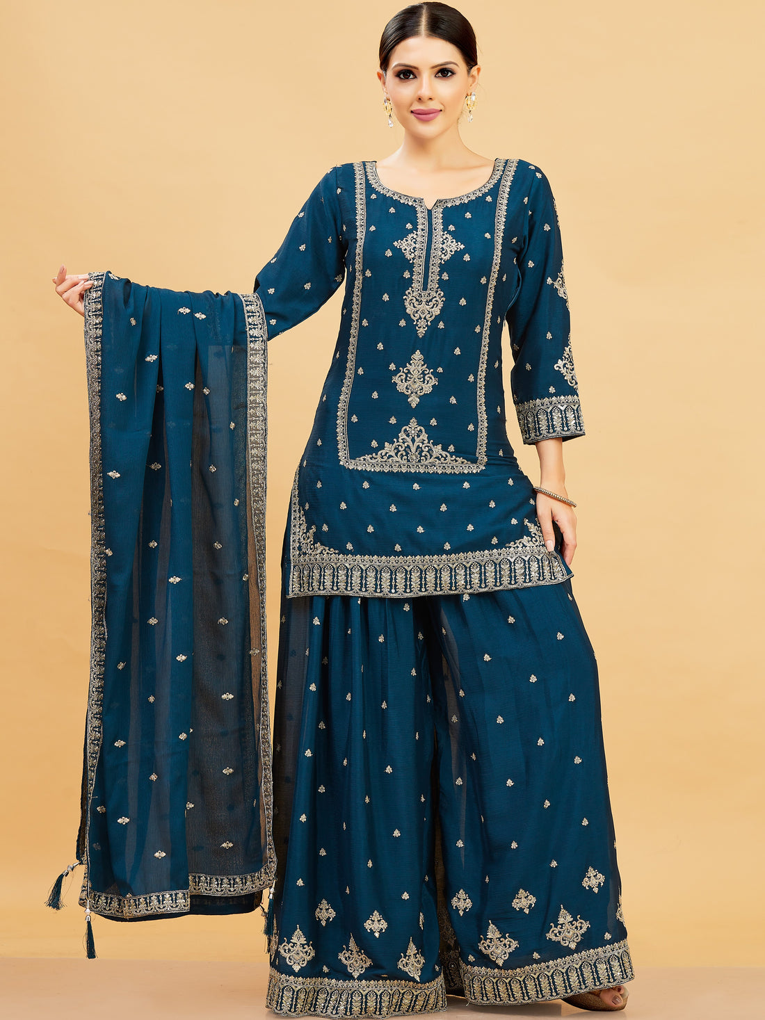 Isha Palazzo Suit - Roop Darshan