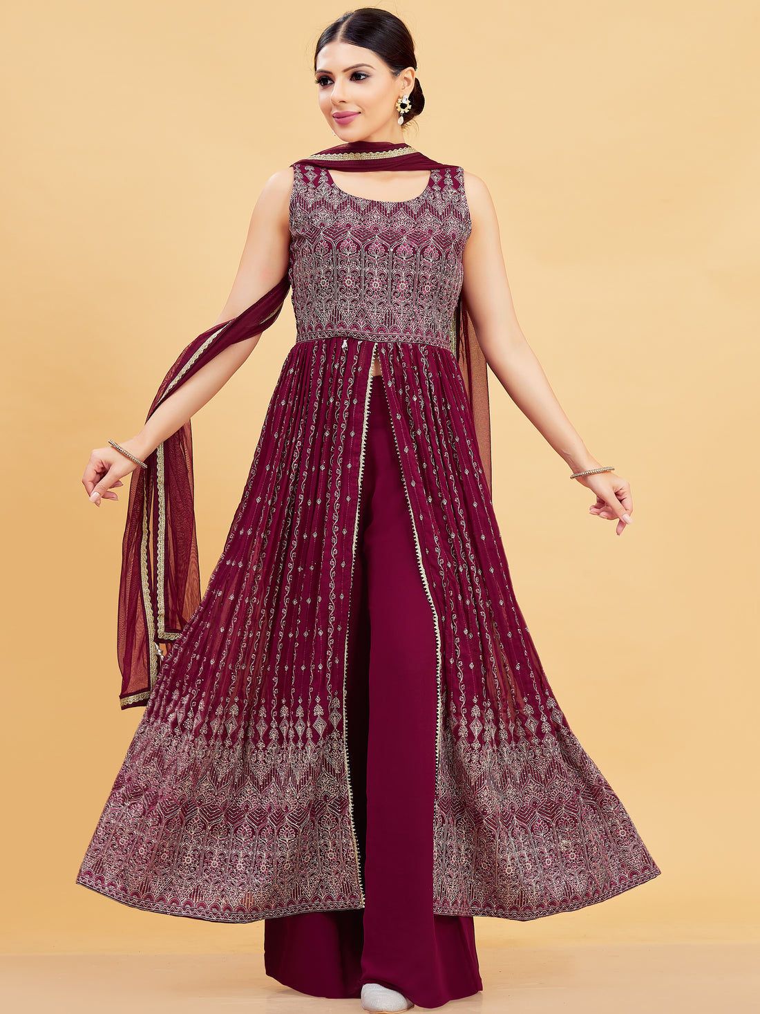Maya Plazzo Suit - Roop Darshan