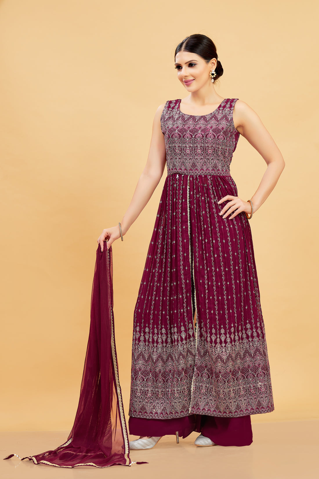Maya Plazzo Suit - Roop Darshan