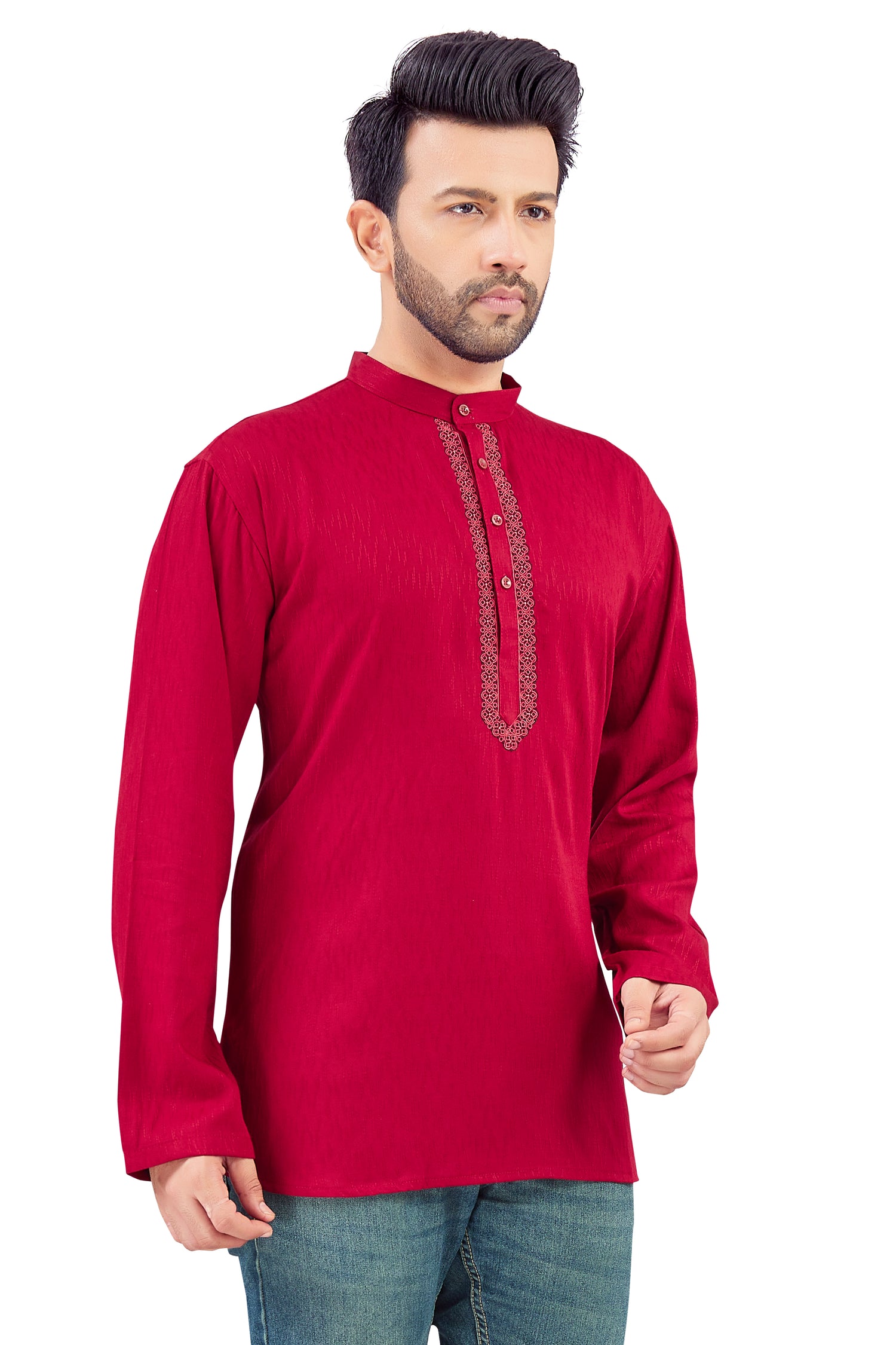 Mens Embroidered Kurta - Roop Darshan