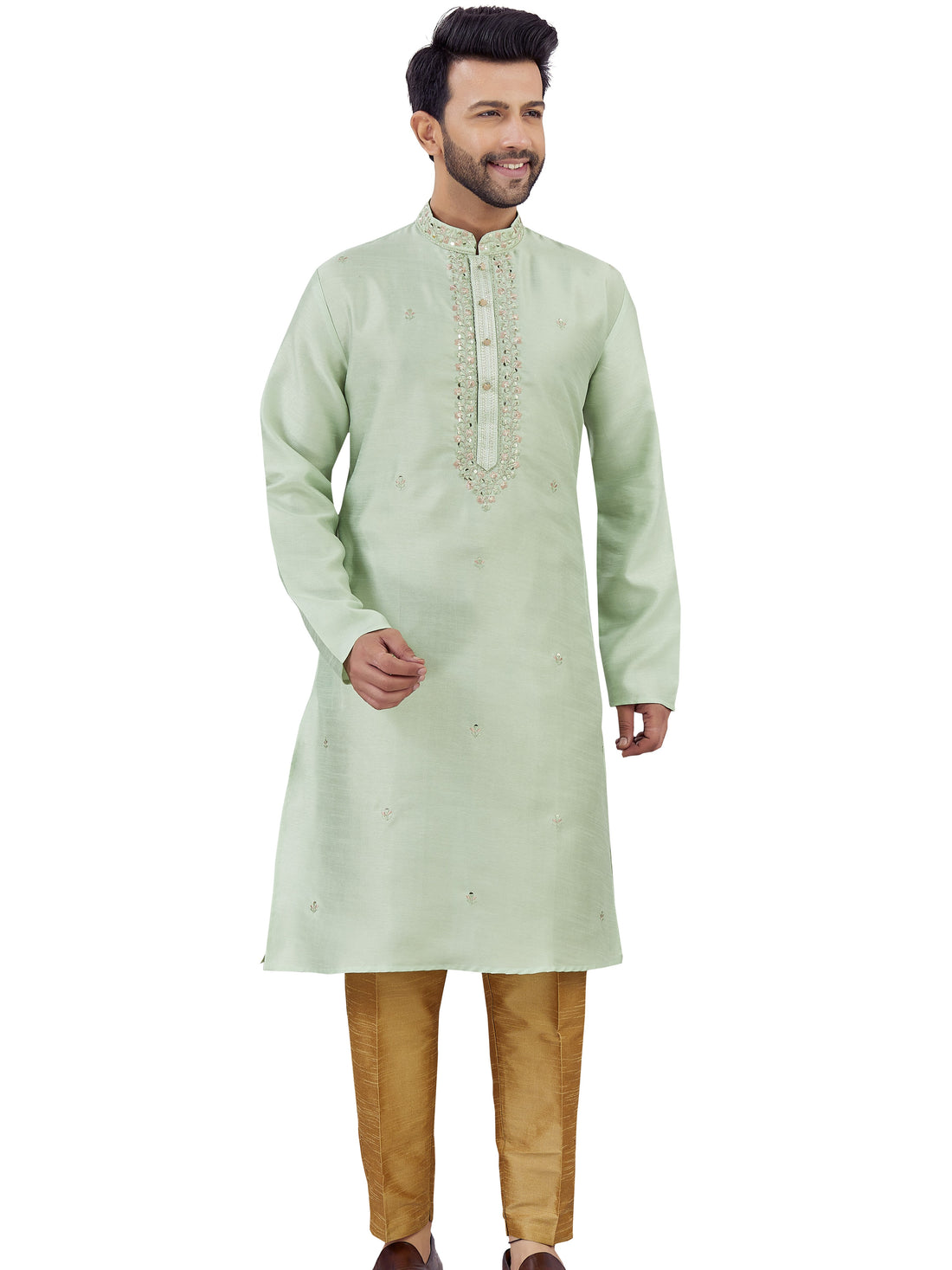 Mens Silk Kurta Set - Roop Darshan