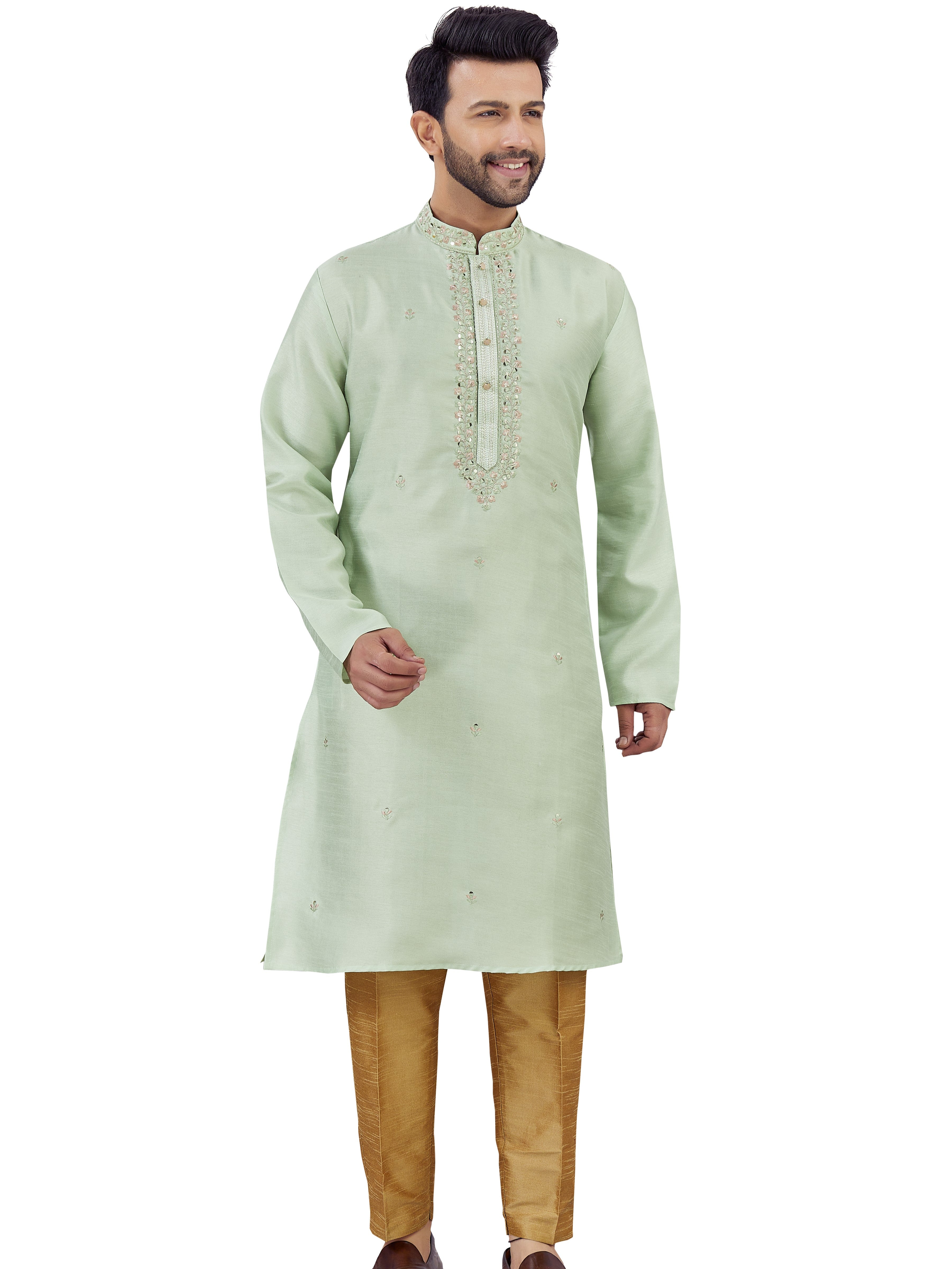 Mens Silk Kurta Set - Roop Darshan