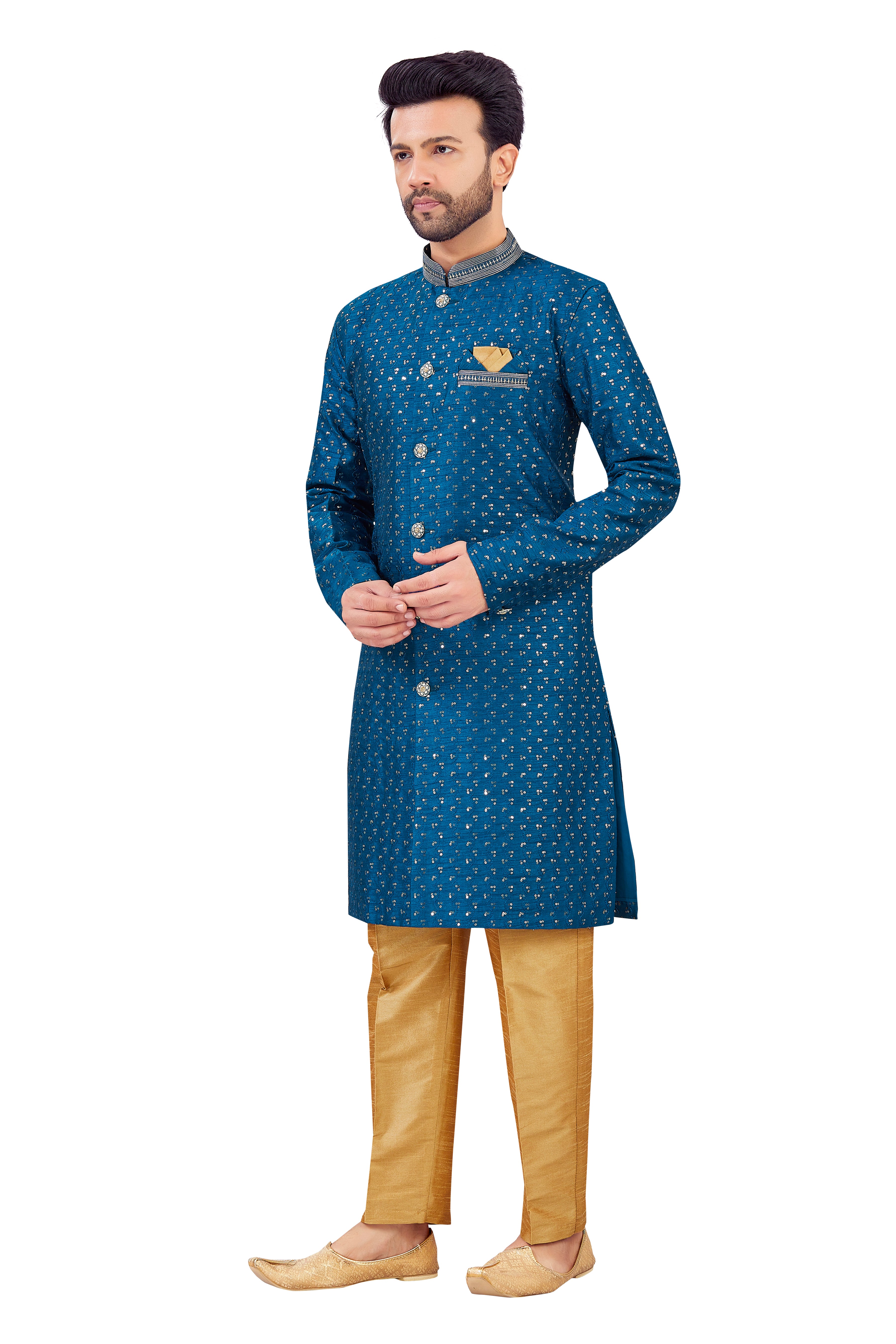 Mens Silk Kurta Set - Roop Darshan