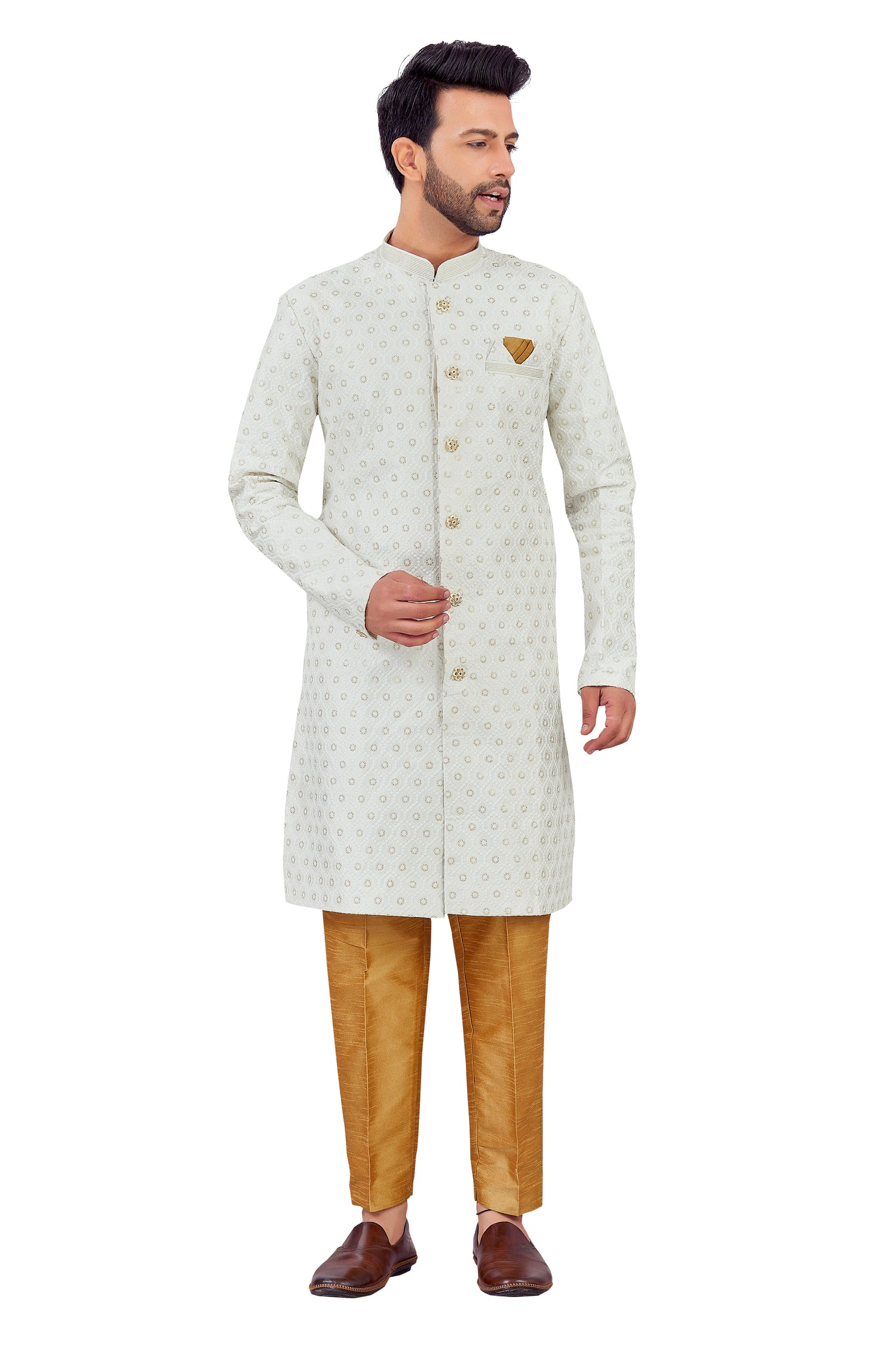 Mens Silk Kurta Set - Roop Darshan