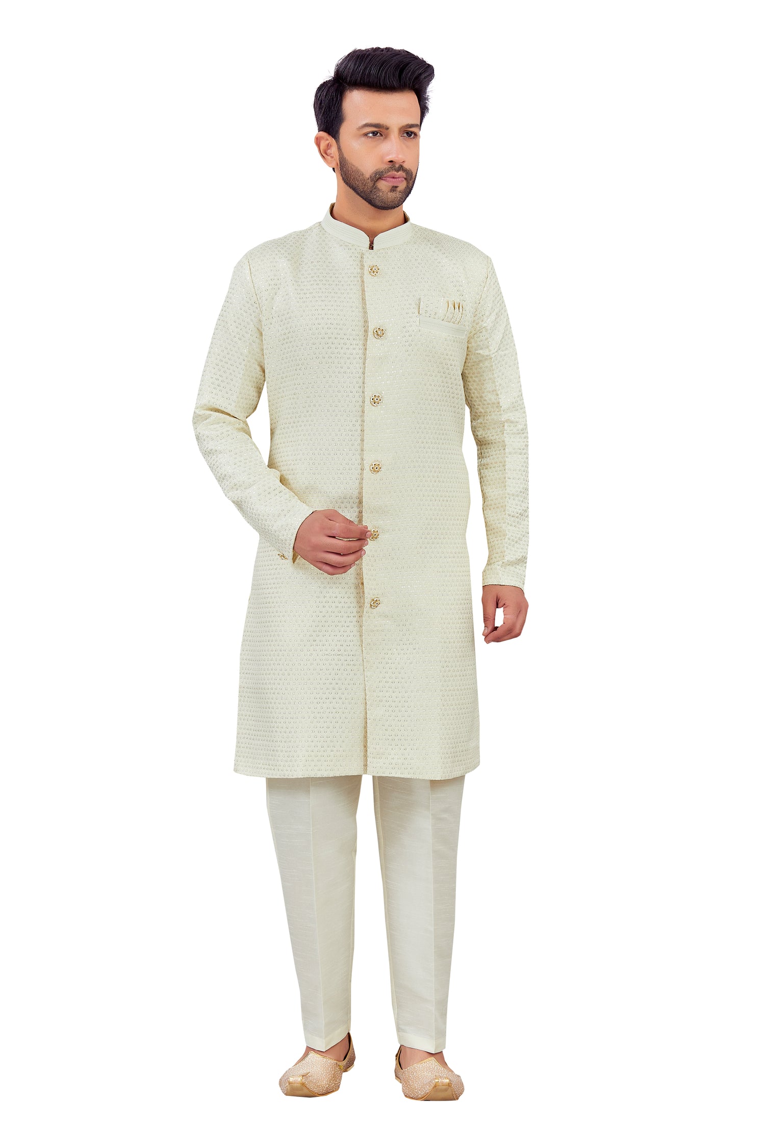 Mens Silk Kurta Set - Roop Darshan