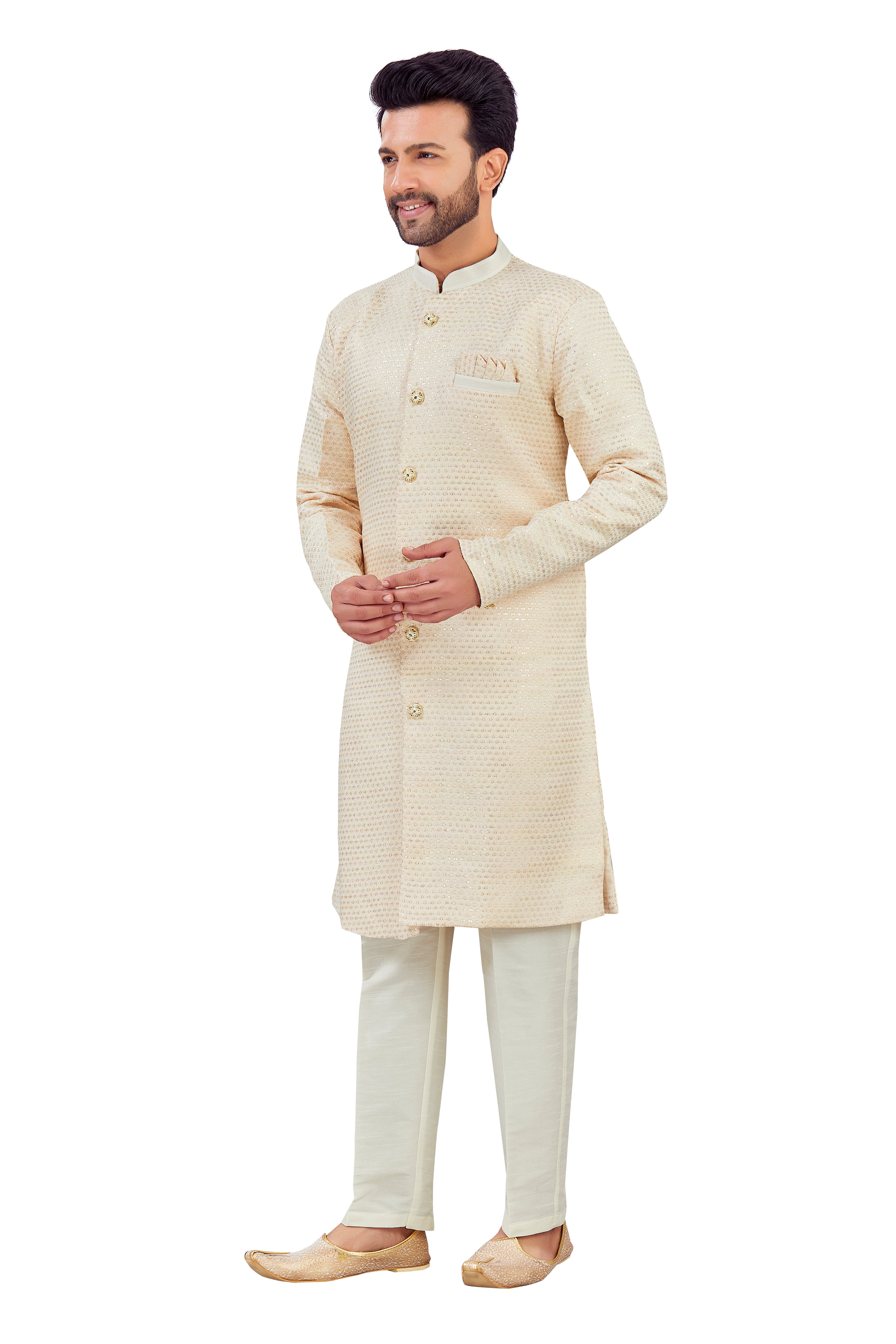 Mens Silk Kurta Set - Roop Darshan