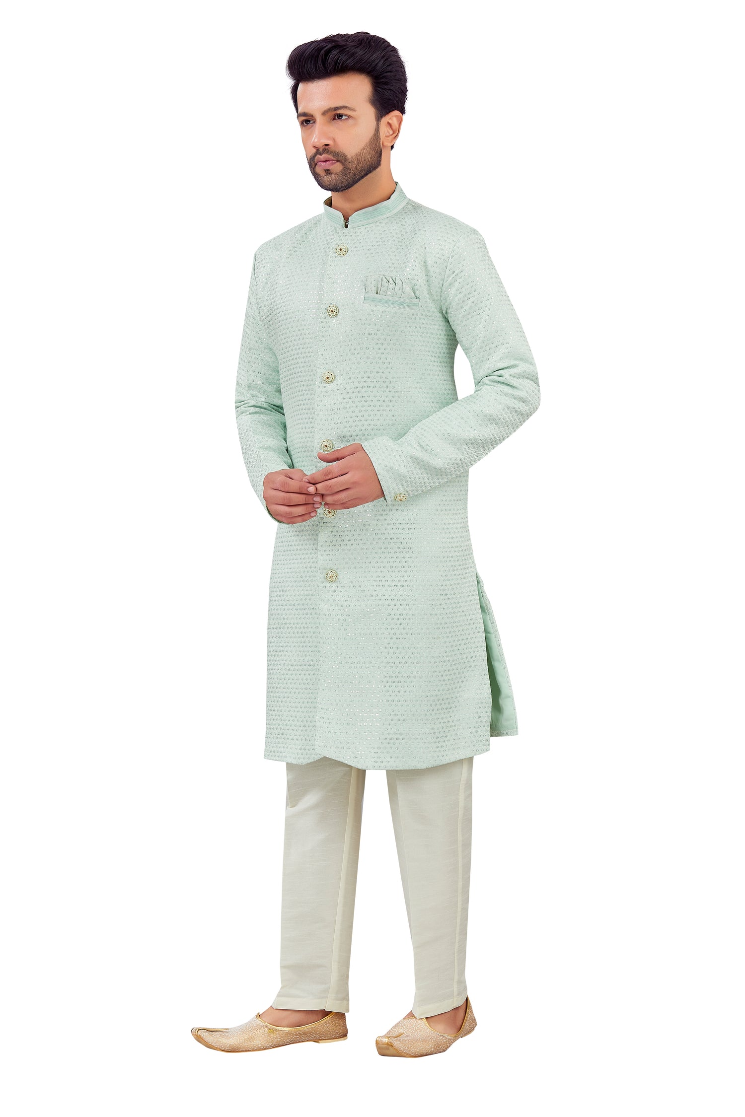 Mens Silk Kurta Set - Roop Darshan