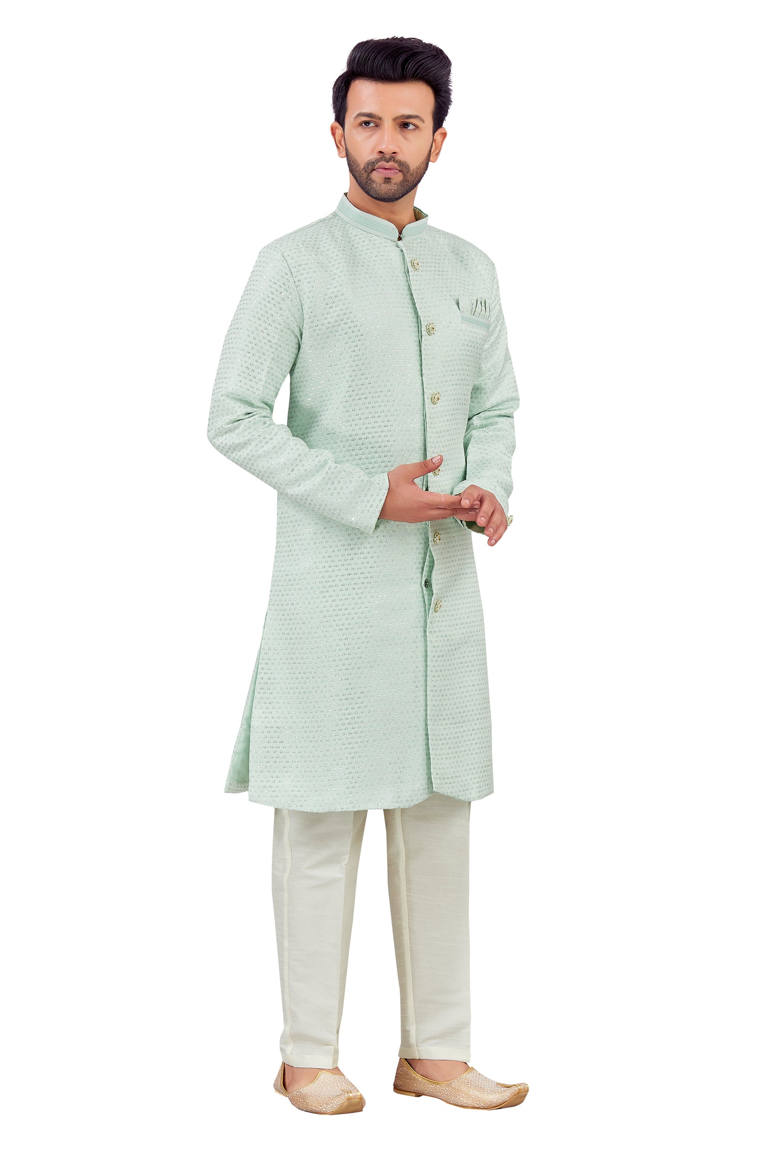 Mens Silk Kurta Set - Roop Darshan