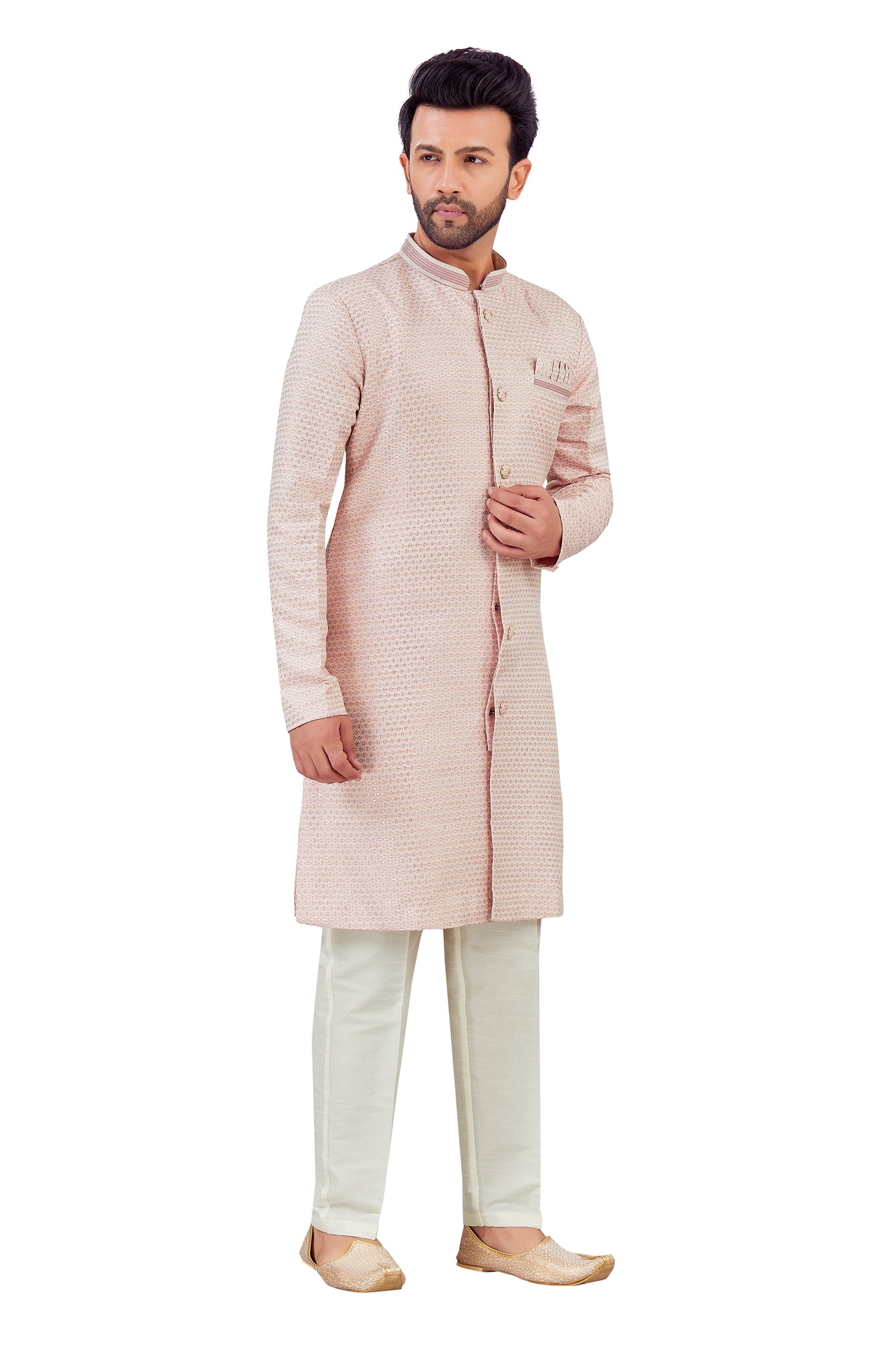 Mens Silk Kurta Set - Roop Darshan