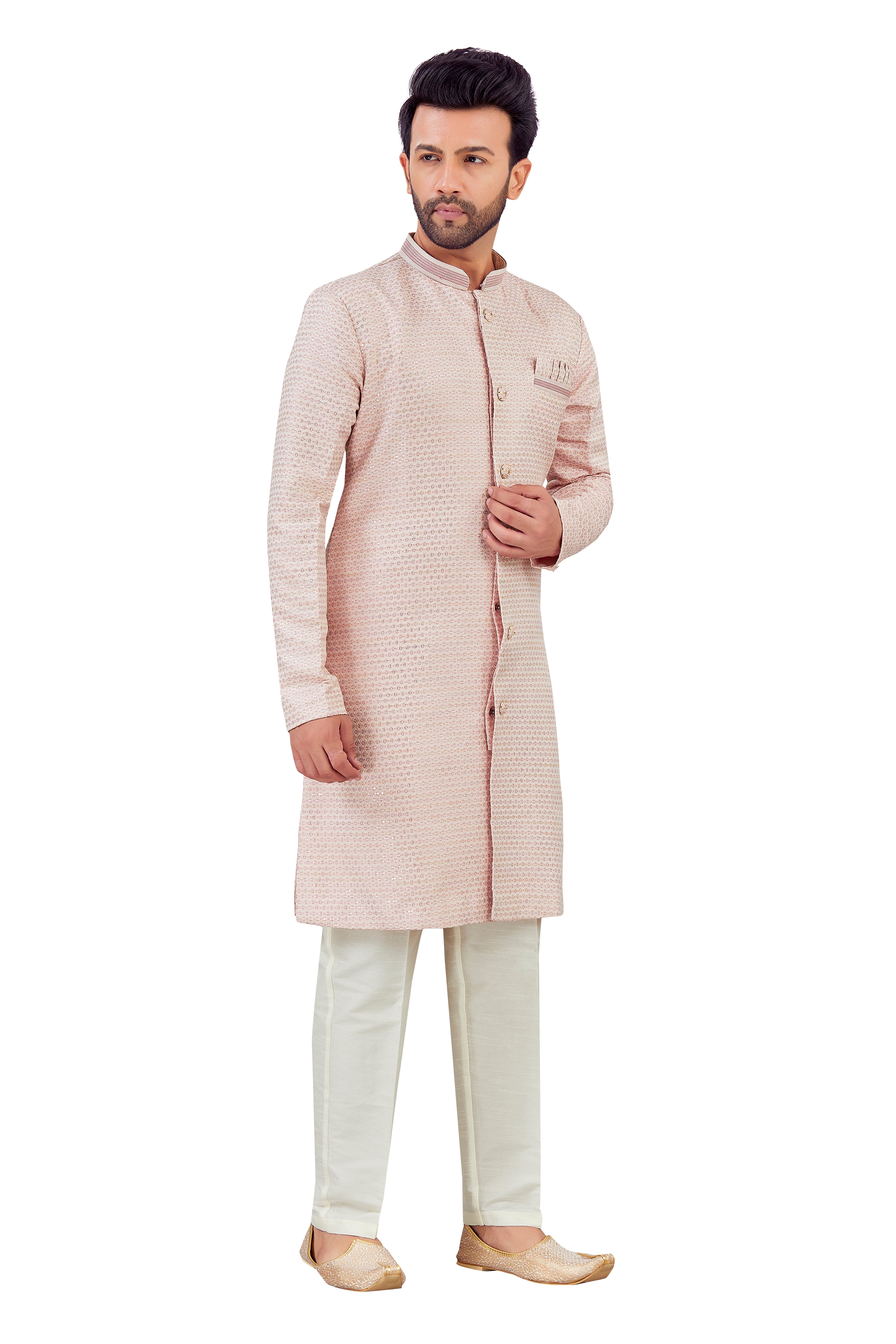 Mens Silk Kurta Set - Roop Darshan