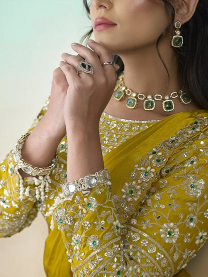 Aishika Crepe Satin Saree