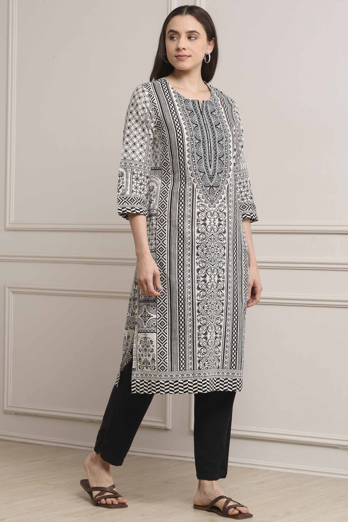 Biba Cotton Printed Kurti - Roop Darshan