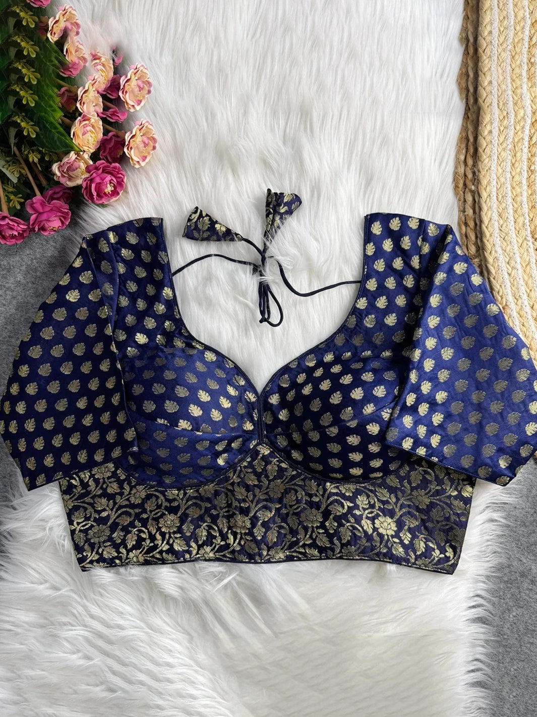 Silk Zari Work Blouse - Roop Darshan