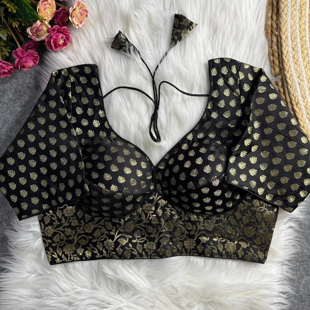 Silk Zari Work Blouse - Roop Darshan