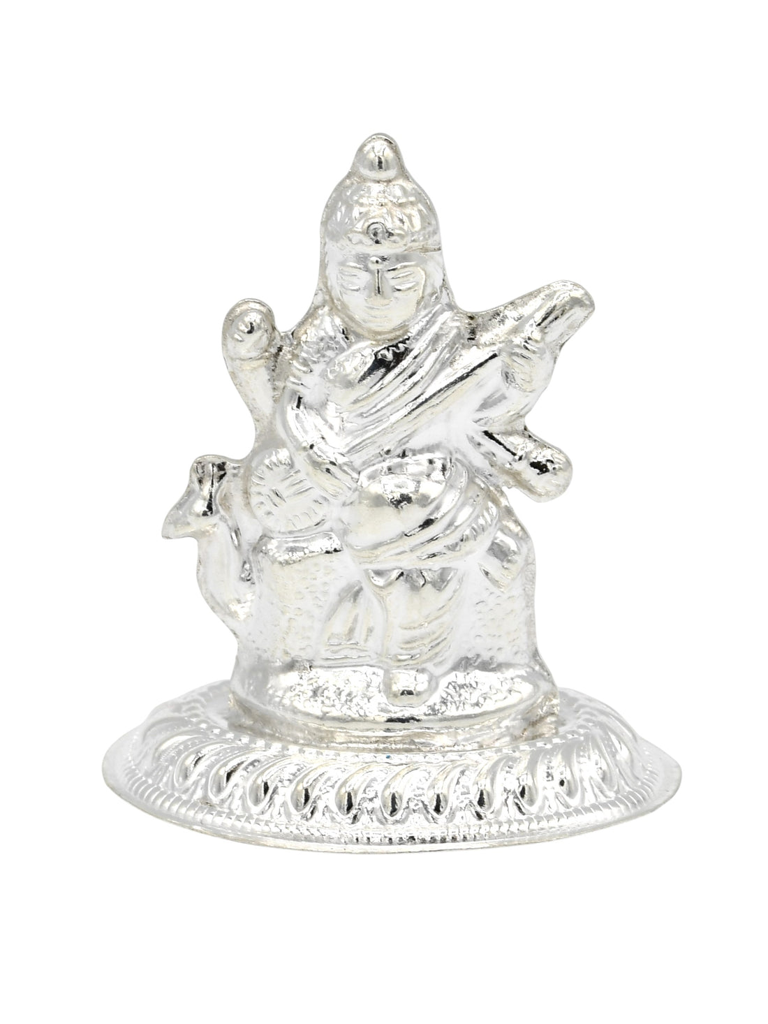 Silver Sarswati Mata Murti
