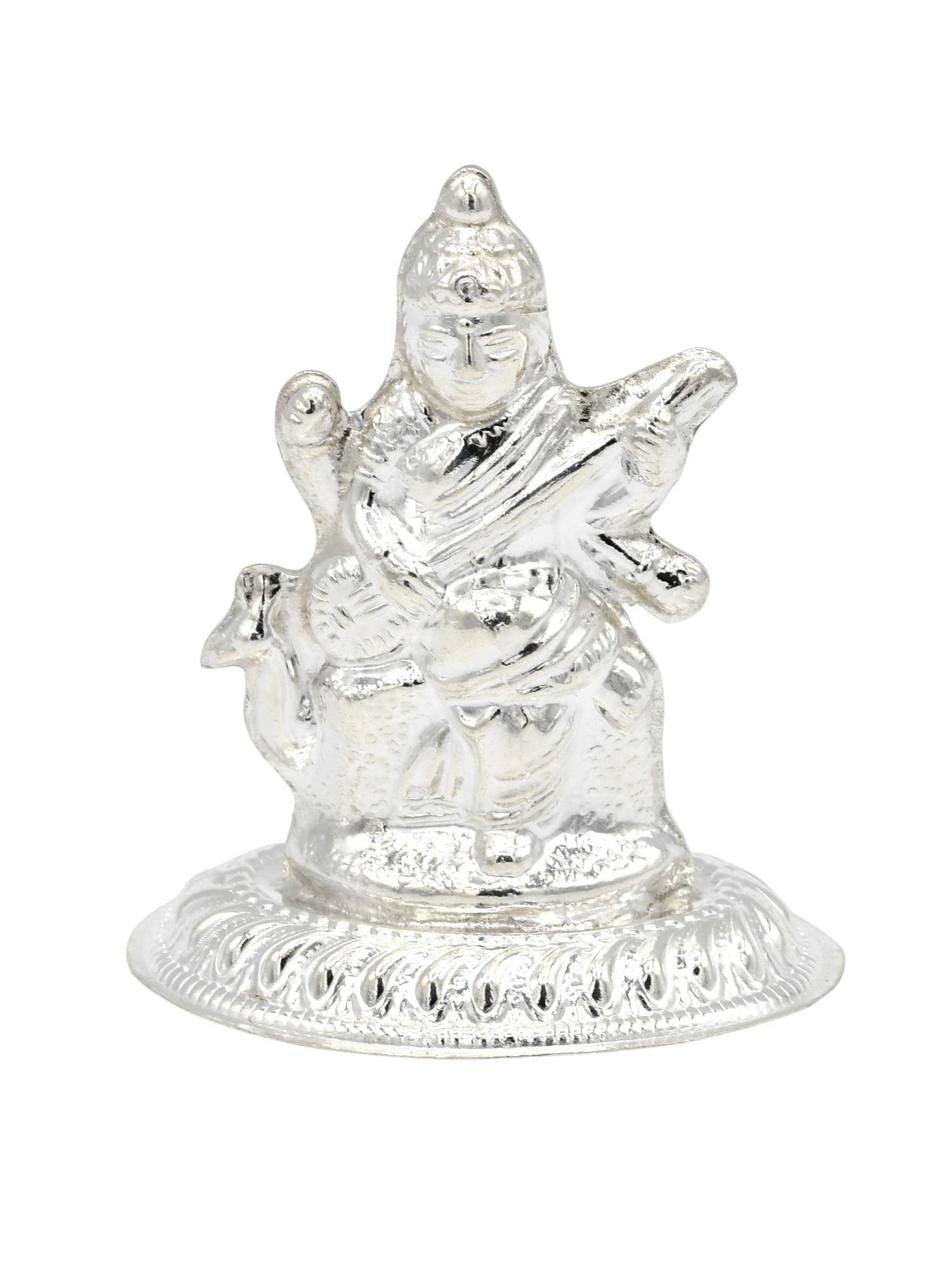 Silver Sarswati Mata Murti