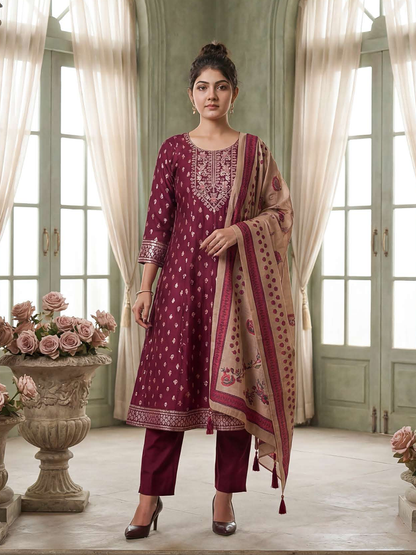 Diya Printed Flair Suit