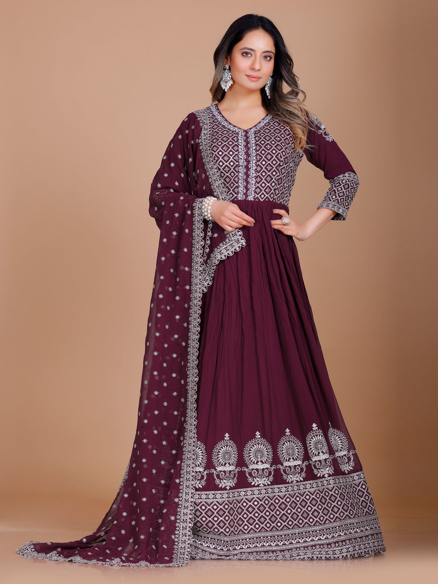 Manya Gown With Dupatta