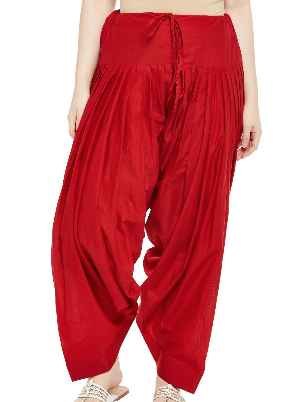 Plain Cotton Patiala Salwar Pants - Roop Darshan