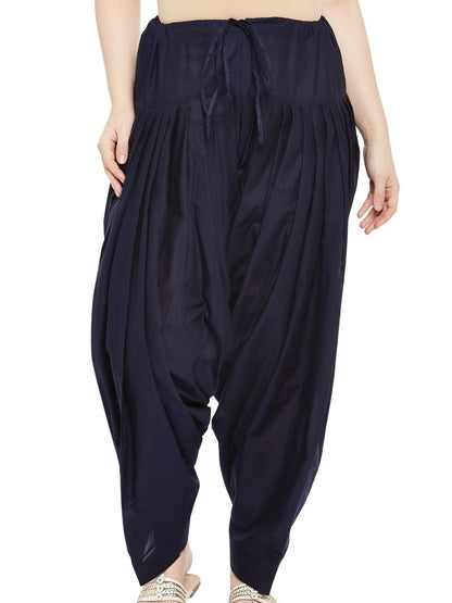 Plain Cotton Patiala Salwar Pants - Roop Darshan
