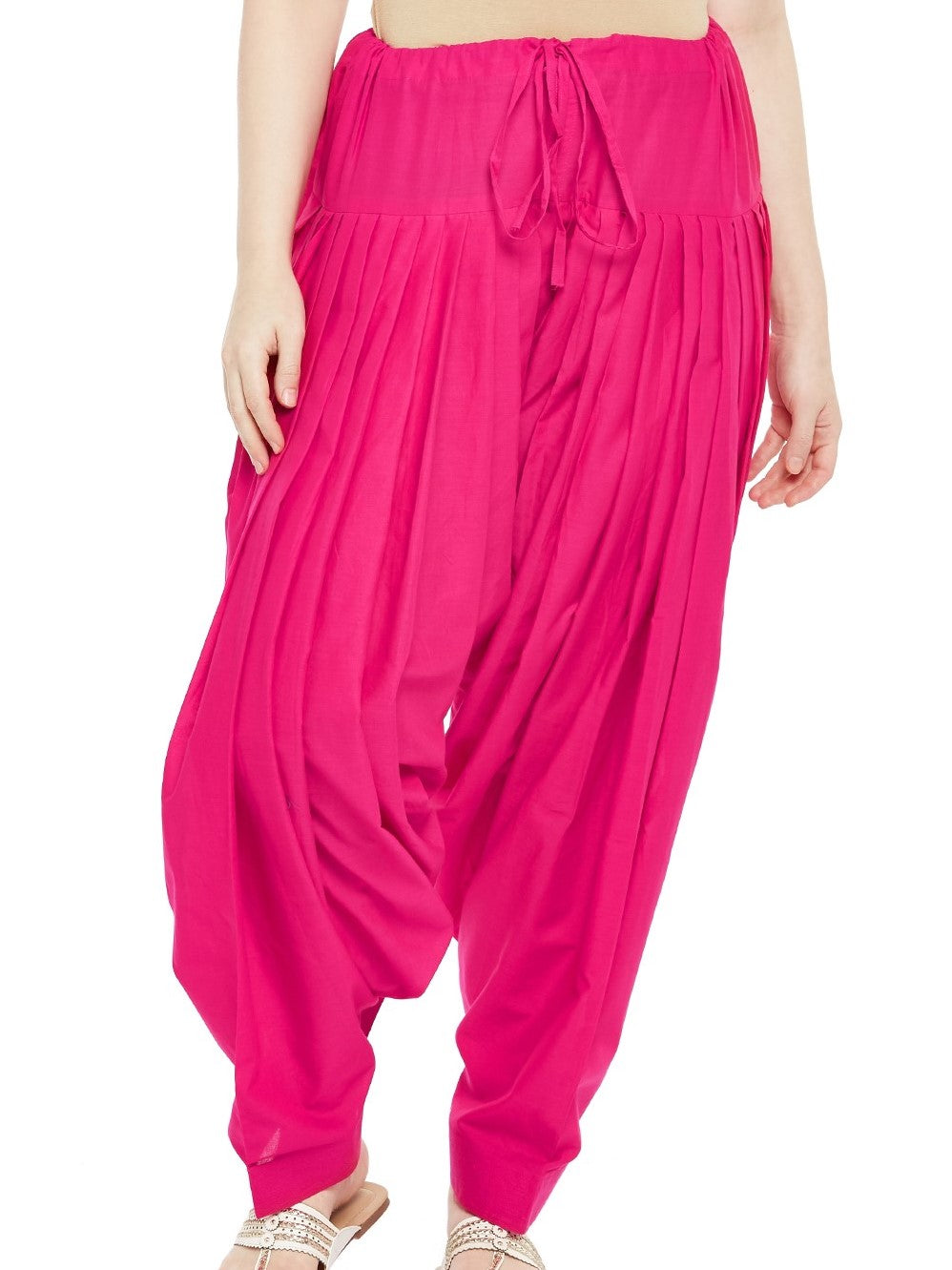 Plain Cotton Patiala Salwar Pants - Roop Darshan