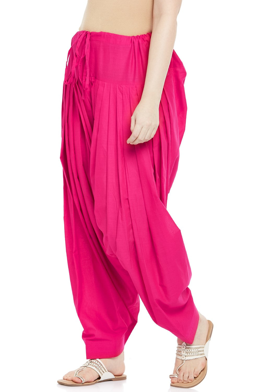 Plain Cotton Patiala Salwar Pants - Roop Darshan