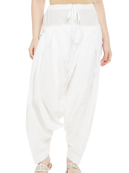 Plain Cotton Patiala Salwar Pants - Roop Darshan