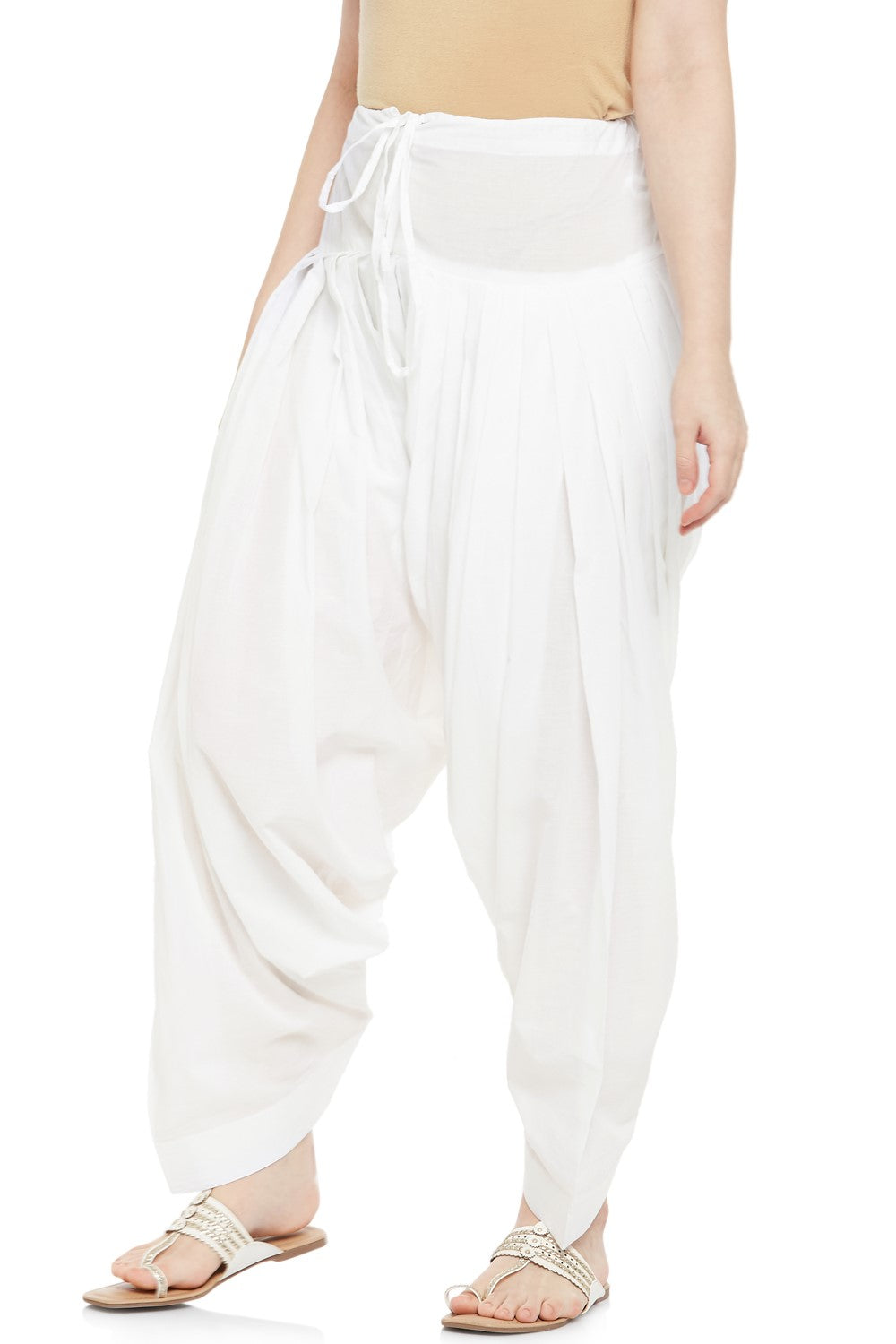 Plain Cotton Patiala Salwar Pants - Roop Darshan