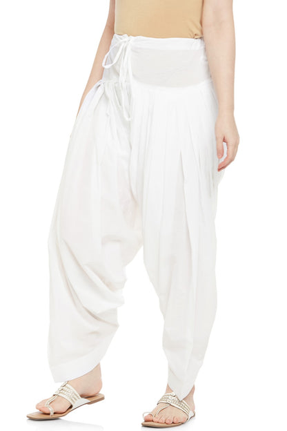 Plain Cotton Patiala Salwar Pants - Roop Darshan
