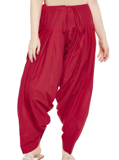 Plain Cotton Patiala Salwar Pants - Roop Darshan