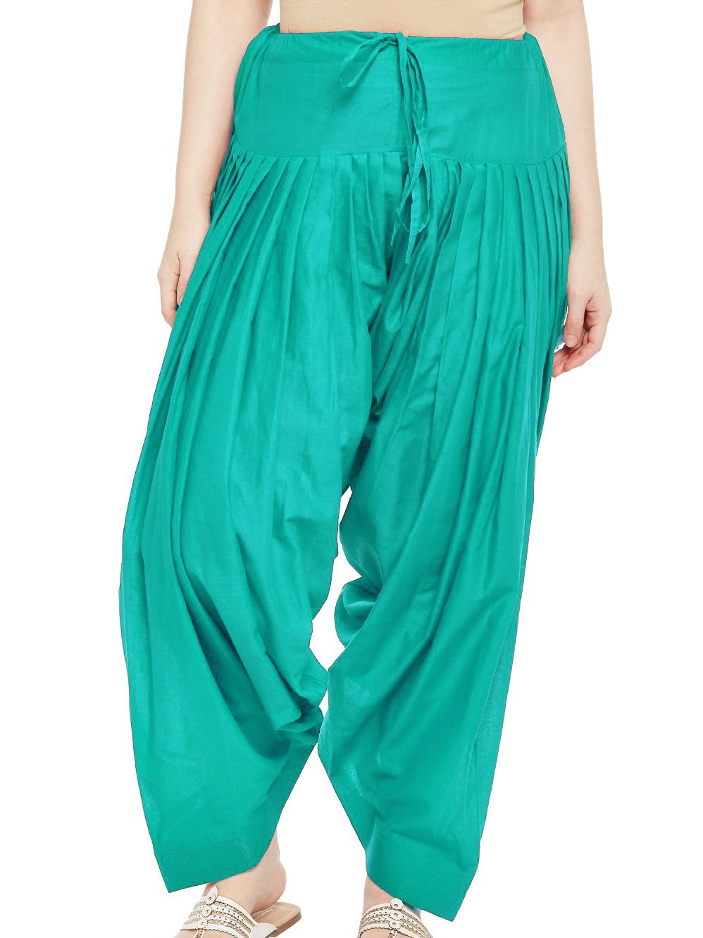 Plain Cotton Patiala Salwar Pants - Roop Darshan